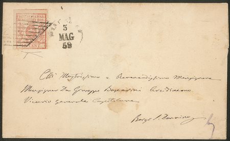 Antichi Stati Italiani - Parma - Lettera da Piacenza a Borgo San Donnino in Governo Provvisorio 3 maggio 1859