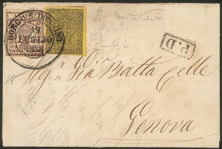 Antichi Stati Italiani - Parma - Lettera in affrancatura mista