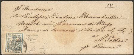 Antichi Stati Italiani - Parma - Lettera da Piacenza a St. Polten (Austro Ungarico) il 17 agosto 1858