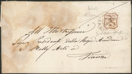 Antichi Stati Italiani - Parma - Lettera da Parma per Firenze il 27 gennaio 1860