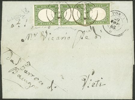 Antichi Stati Italiani - Sardegna - Lettera da POSTA (AQ) il 30 novembre 1863