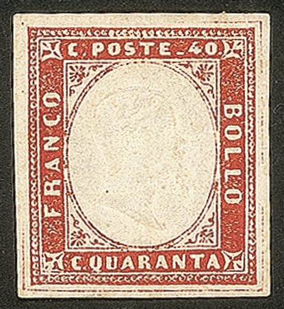 Antichi Stati Italiani - Sardegna - 1857 - 40 cent (16A cat.7000+)