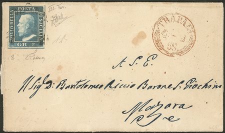Antichi Stati Italiani - Sicilia - Lettera spedita da Trapani a Marzara