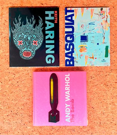 ANDY WARHOL, JEAN MICHEL BASQUIAT E KEITH HARING - Lotto unico di 3 cataloghi