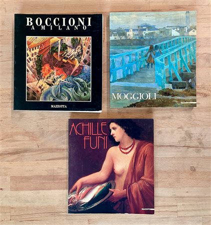 UMBERTO BOCCIONI, ACHILLE FUNI E UMBERTO MOGGIOLI - Lotto unico di 3 cataloghi