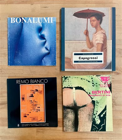 GIUSEPPE CAPOGROSSI, GIANNI BERTINI, AGOSTINO BONALUMI E REMO BIANCO - Lotto unico di 4 cataloghi