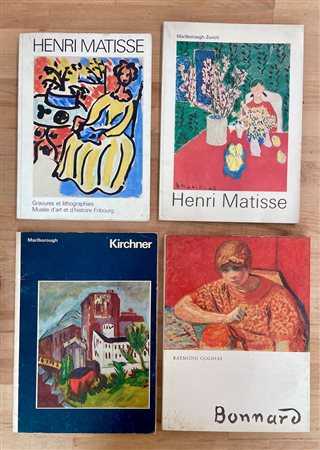 HENRI MATISSE, ERNST LUDWIG KIRCHNER E PIERRE BONNARD - Lotto unico di 4 cataloghi
