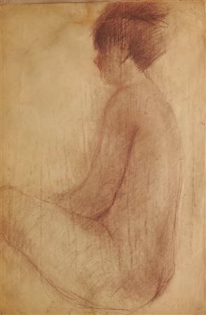 MORBELLI GIGI Orsara Bormida (AL) 1900 - 1980 Torino "Nudo femminile" anni...