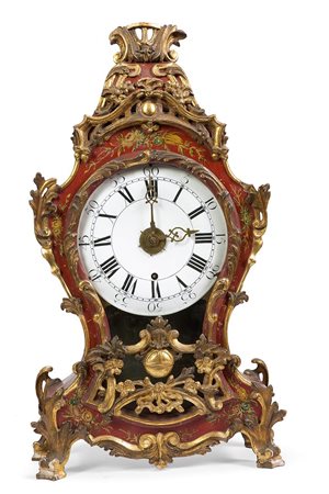 PENDOLA DA TAVOLO H cm 66,5 In legno laccato a fondo rosso e dipinto a motivi...