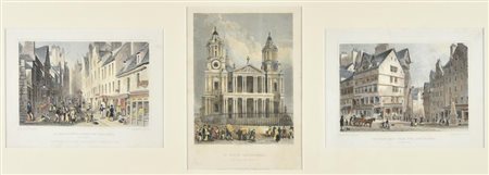 LOTTO DI TRE INCISIONI MONTATE IN CORNICE UNICA ST.MARY'S WYND, FROM THE...
