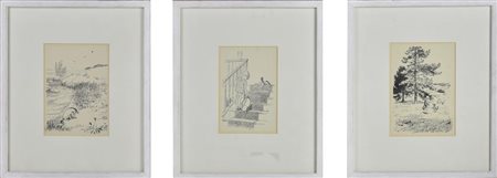 LOTTO DI TRE LITOGRAFIE TRATTE DA "WINNIE THE POOH", 1926 cm 25,5x21,7...