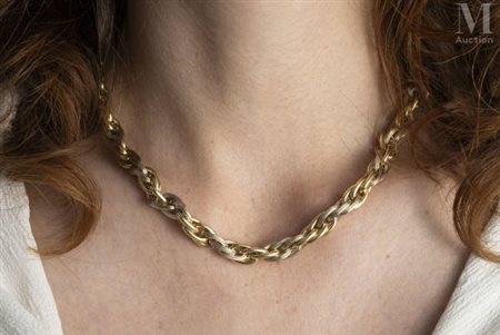 Collier deux tons d'or