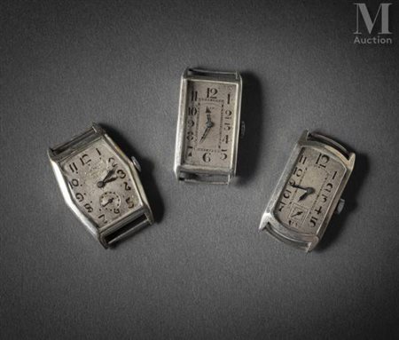 Lot de trois montres Art Déco