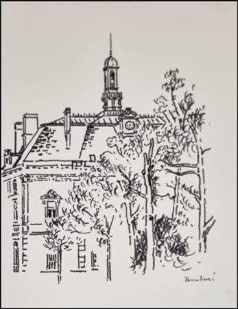 TAMBURI ORFEO Jesi 1910 - Parigi 1994 "Palazzo signorile"