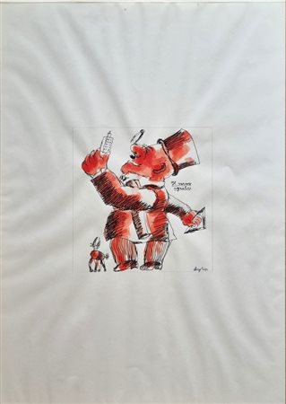 BORGHESE FRANZ Roma 1941 - 2005 "Il nervoso sognatore"