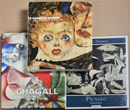 LOTTO DI TRE LIBRI -Cento Dipinti Picasso Guernica, Rizzoli 1998, cm 31x24...