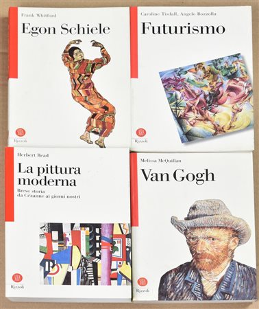 LOTTO QUATTRO LIBRI -Van Gogh -La pittura Moderna -Egon Schiele -Futurismo cm...