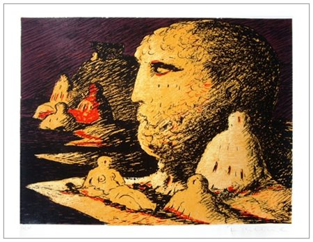 SALVATORE FIUME Comiso 1915 – Canzo 1997 Senza titolo Serigrafia a colori...