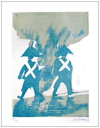 MINO MACCARI Siena 1898 – Roma 1989 Senza titolo 1974 Linoleumgrafia a colori...