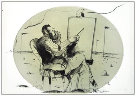 ANTONIO POSSENTI Lucca 1933 Senza titolo Litografia a colori es.P.A. Firma in...