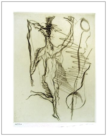 ERNESTO TRECCANI Milano 1920 – 2009 Senza titolo Acquaforte es.108/200. Firma...