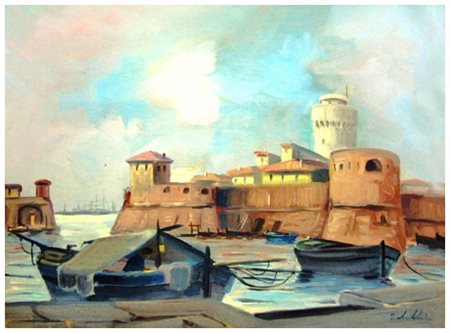 GIACOMO TABELLINI Livorno 1907 – 1989 Senza titolo Olio su tavola 35 x 50....