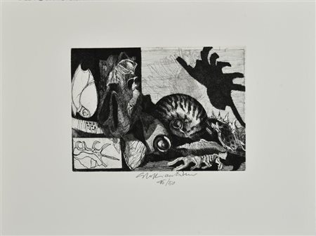 Giacomo Soffiantino SENZA TITOLO, 2008 incisione, cm 15,5x22, su foglio con...