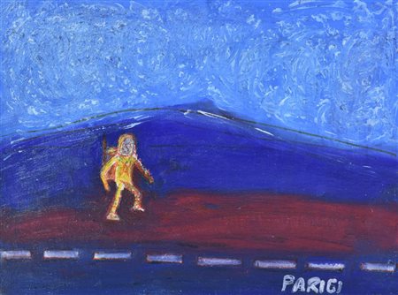 Claudio Parigi QUATTRO PASSINE NELLA VIA LATTEA, 2023 vernice e pastello su...