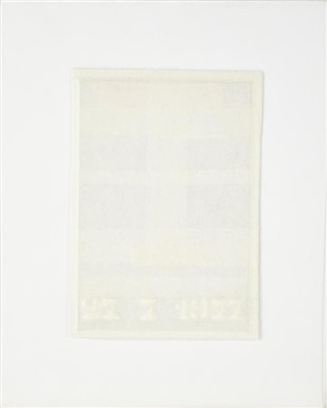 Enzo Bersezio BIOGRAFICO - 27 7 1977 tecnica mista su carta, cm 13,5x9,5 sul...