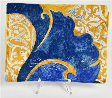 Ignoto SENZA TITOLO, 1996 ceramica smaltata, cm 18x23x2,5 sul fondo: firma,...