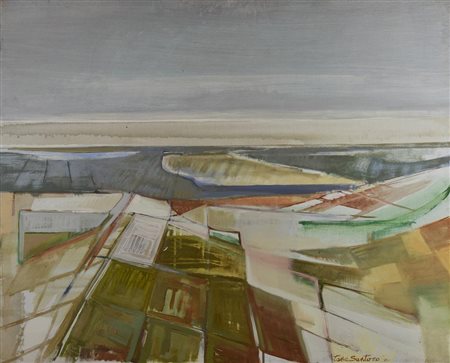 Tano Santoro SENZA TITOLO, 1970 olio su tela, cm 80x100 firma e data sul...