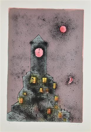 Franco Rognoni SENZA TITOLO litografia, cm 70x50; es. 51/100 firma e tiratura