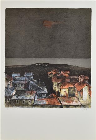 Giovanni Cappelli SENZA TITOLO, 1979 litografia, cm 70x50; es. 37/100 firma,...