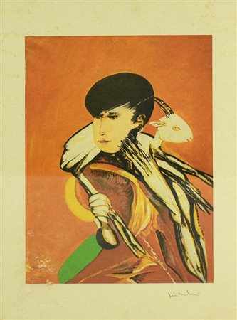 Remo Brindisi PASTORALE fotolitografia su carta, cm 35x25, esemplare x/10.000...