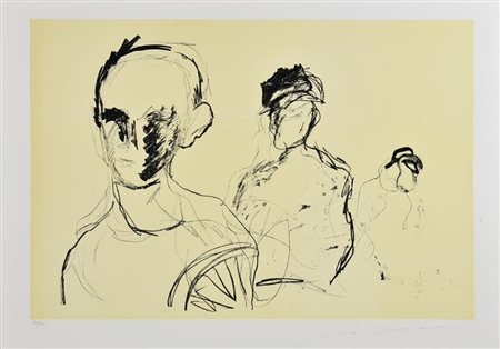 Ernesto Treccani SENZA TITOLO litografia, cm 50x70; es. 22/100 firma e tiratura