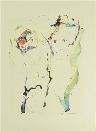 Ernesto Treccani FIGURA riproduzione fotolitografica su carta, cm 34x25 firma...