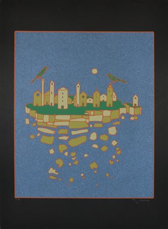 Francesco Casorati SENZA TITOLO serigrafia, cm 70x50; es. P.A. firma,...