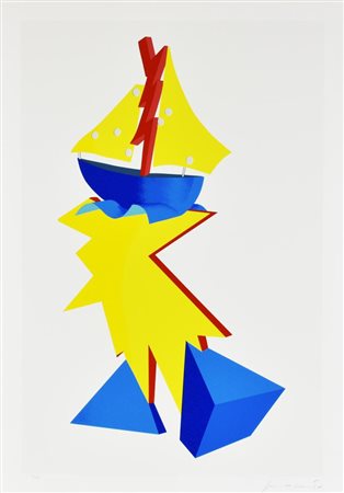 Innocente (Dino Scardoni) SENZA TITOLO serigrafia su carta, cm 100x70; es....