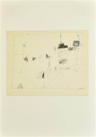 D'apres Corneille LA CITTA' GIOIOSA litografia su carta, cm 52x37 firma e...