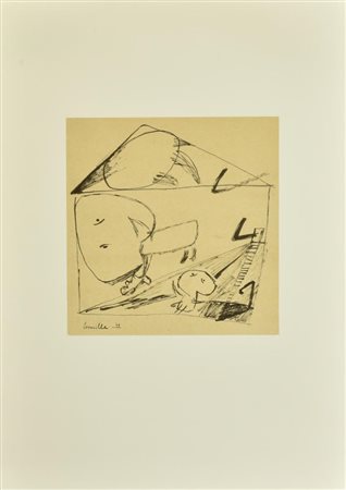 D'apres Corneille IL SOLE NELLA CASA litografia su carta, cm 52x37 firma e...