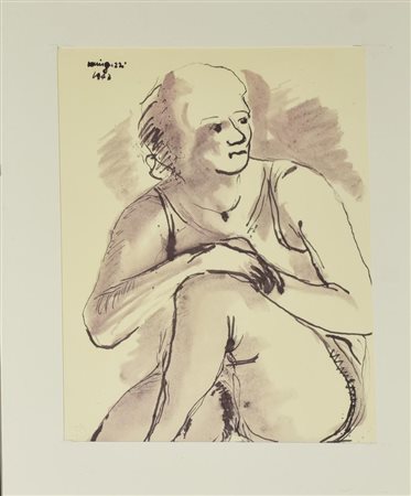 da Luciano Minguzzi BAGNANTE fotolitografia, cm 30x22 firma, data in lastra e...