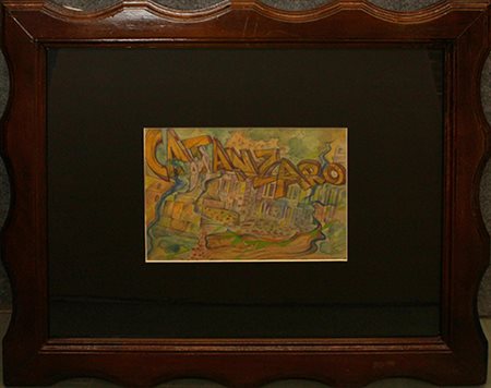 UMBERTO BONETTI, "Catanzaro aeroveduta", fine anni '30