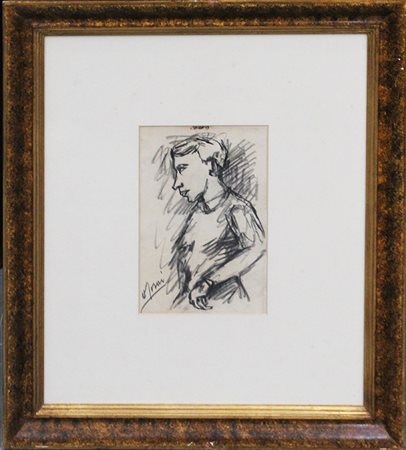 OTTONE ROSAI, "Figura di profilo", 1938