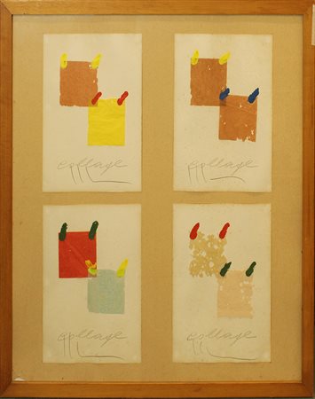 ALDO MONDINO, "Collage", anni '60