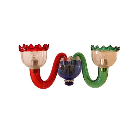 COPPIA DI APPLIQUES MULTI COLORE