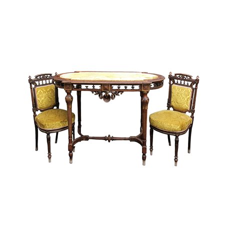 TAVOLINO DA SALOTTO E 4 SEDIE