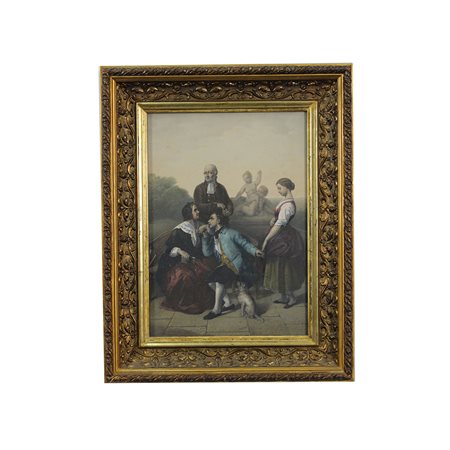 COPPIA DI STAMPE COLORATE 