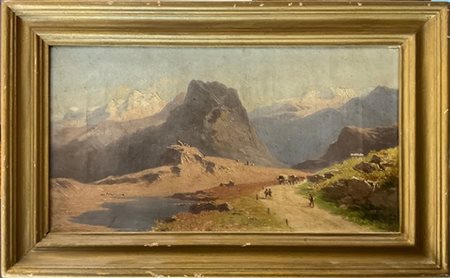 Giovanni Battista Lelli "Seconda cantoniera di Monza" 
olio su tela (cm 20x35)
F