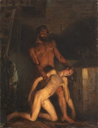 Saverio Altamura "Nudi" 
carta applicata a tela (cm 24x19)
Firmato in basso a de