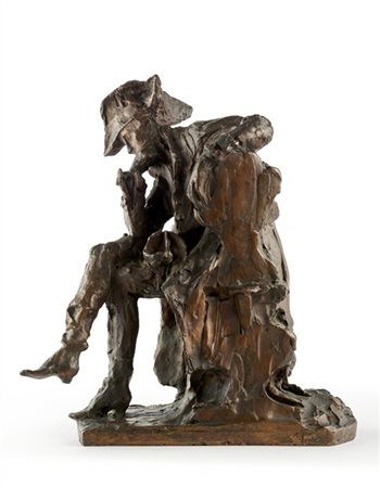 Attilio Prendoni "Pensieri" 
scultura in bronzo (cm 40x35x27) 
Firmata alla base